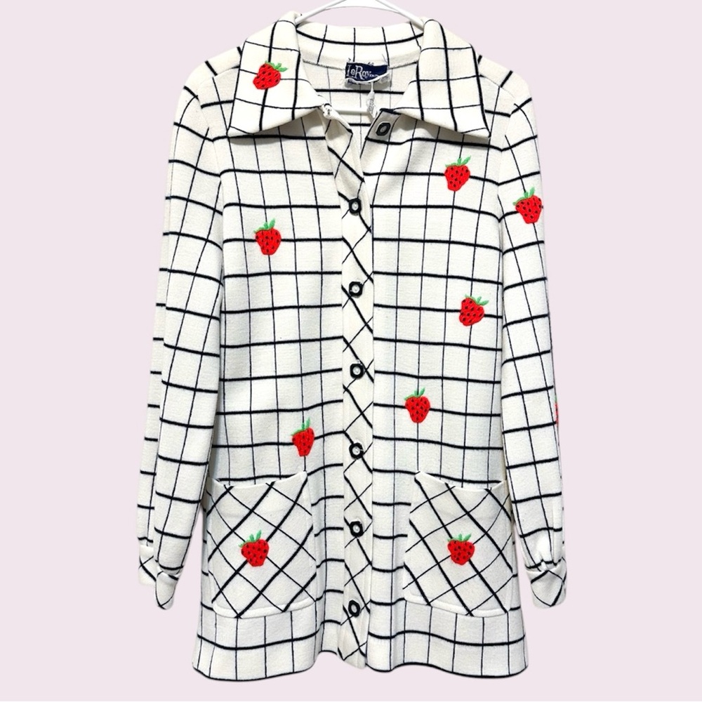 Vintage strawberry baby shacket